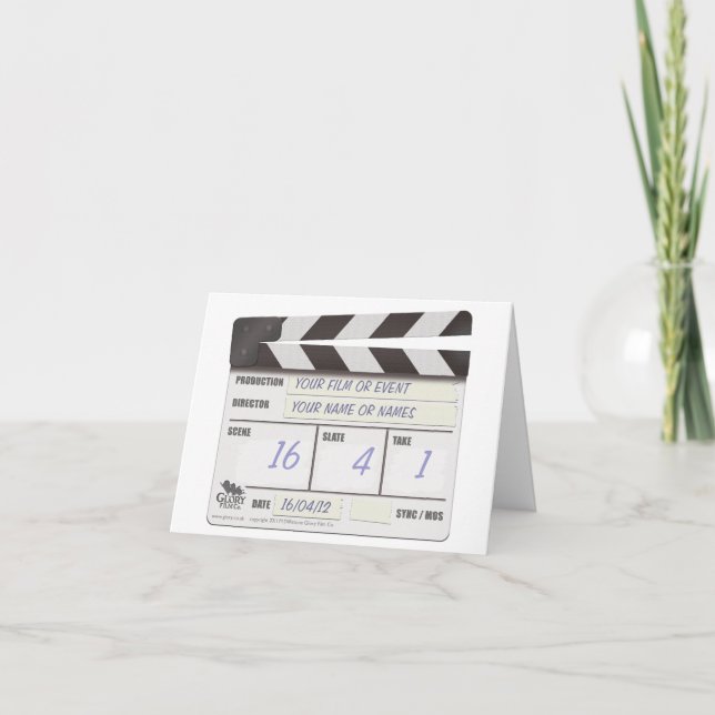 CLAPPER-BOARD-Karte - Fügen Sie Ihren eigenen Text Karte (Vorderseite)