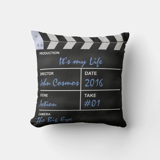 Clapperboard Kino "es ist mein Leben " Kissen (Vorderseite)