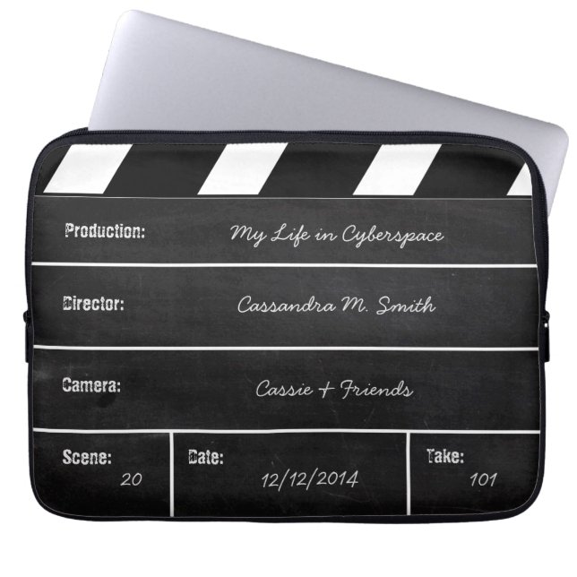Clapperboard Laptopschutzhülle (Vorderseite)