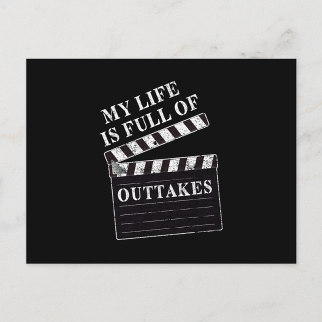 Clapperboard Schauspielerin Film Schauspiel Theate Postkarte (Vorderseite)