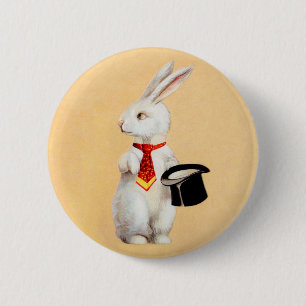 Clapsaddle: Osterhase mit Krawatte Button