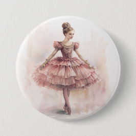 Clara (blonde Haare) aus dem Nussknacker-Ballett Button