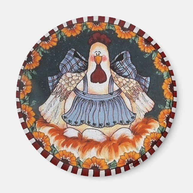 Clara Cluckleworth Chicken Magnet (Vorne)