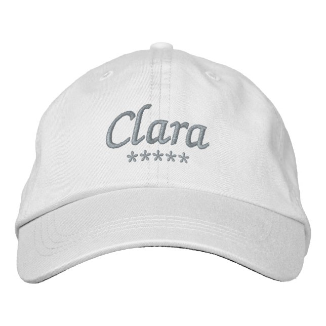 Clara Name Bestickte Baseballkappe (Vorderseite)