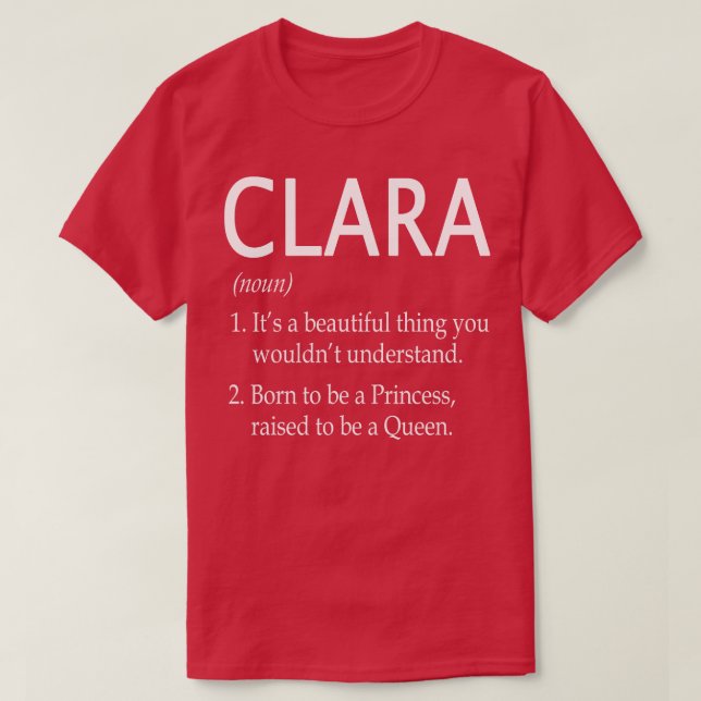 Clara Name Gift 154 T-Shirt (Design vorne)