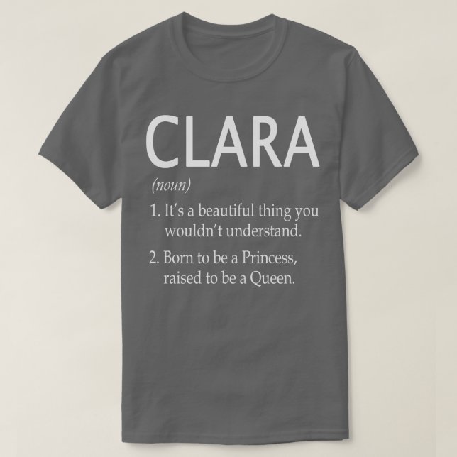 Clara Name Gift T-Shirt (Design vorne)