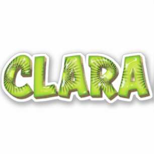 Clara Name Kiwi Design Autocollants