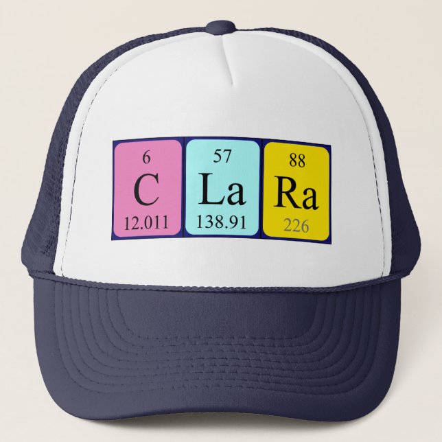Clara Periodenname Truckerkappe (Vorderseite)