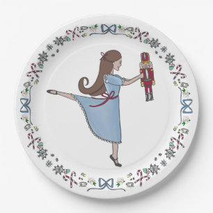 Clara und ihr Nutcracker Weihnachts-Party Pappteller