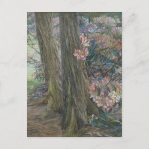 Clara Voortman Rhododendronbusch in einem Garten Postkarte