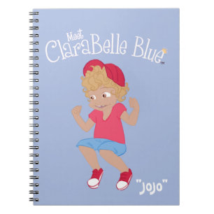 ClaraBelle blaues gewundenes Notizbuch - "JoJo" Notizblock