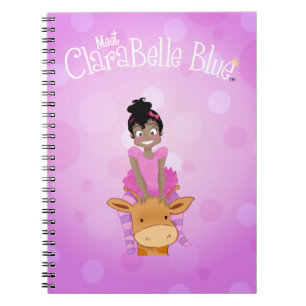 ClaraBelle blaues gewundenes Notizbuch Notizblock