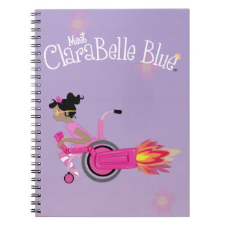 ClaraBelle blaues gewundenes Notizbuch - Notizblock