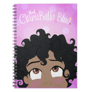 ClaraBelle blaues gewundenes Notizbuch Notizblock