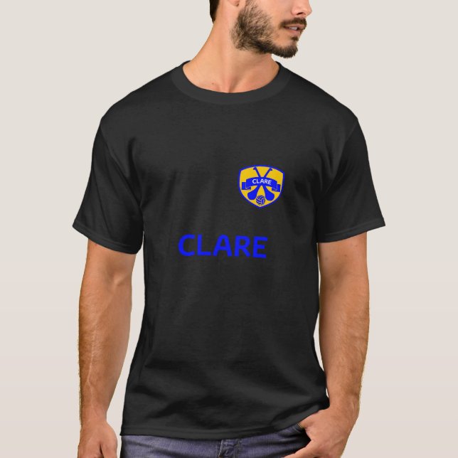 Clare Football und Hurling Long Sleeve Jersey T-Shirt (Vorderseite)