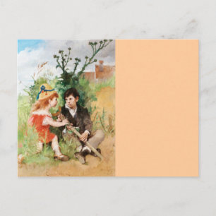 Clare mit Boy und Crutch Postkarte