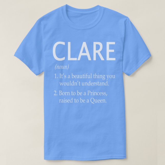 Clare Name Gift 125 T-Shirt (Design vorne)