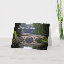 Clare Uni Bridge, Cambridge Birthday Card Karte