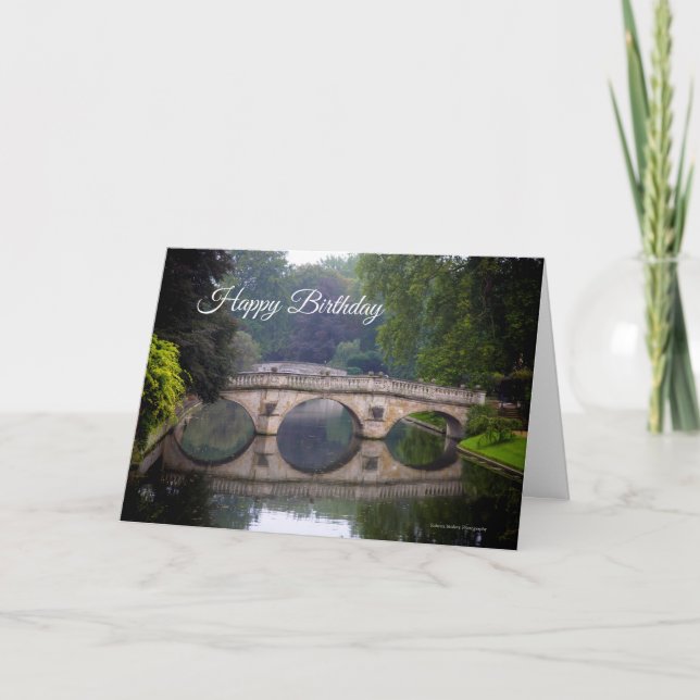 Clare Uni Bridge, Cambridge Birthday Card Karte (Vorderseite)