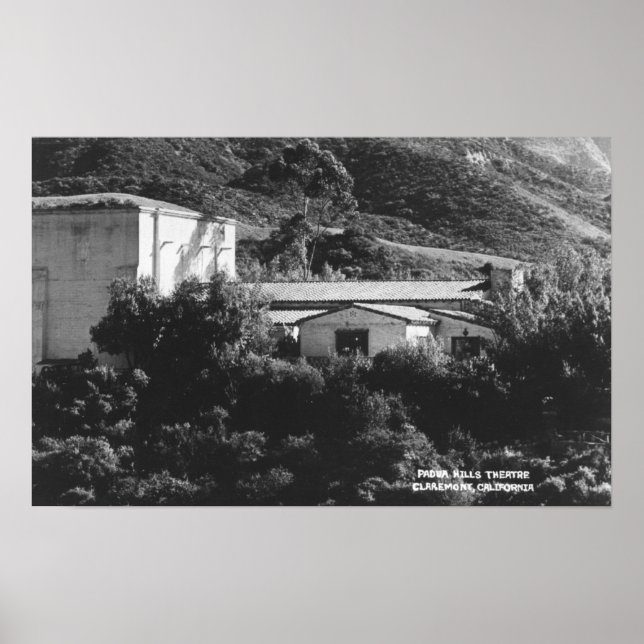 Claremont, California View of Padua Hills Theater Poster (Vorne)