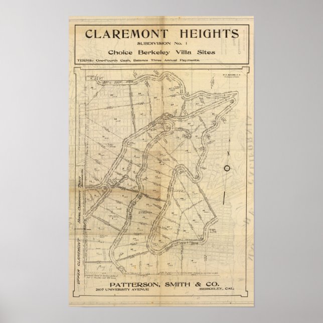Claremont Heights Poster (Vorne)