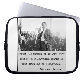 Clarence Darrow Gerechtigkeit erlischt vom Laptopschutzhülle