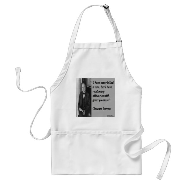 Clarence Darrow & Obituary Zitat Schürze (Vorne)