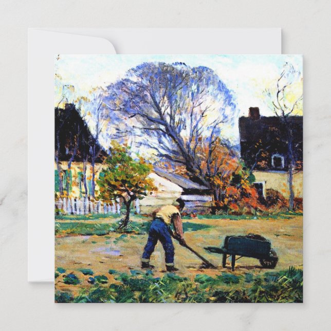 Clarence Gagnon art - Fall Scene, Baie-Saint-Paul Karte (Vorderseite)