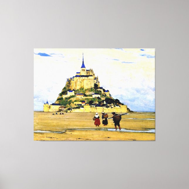 Clarence Gagnon art, Mont-Saint Michel, Morning Leinwanddruck (Vorderseite)