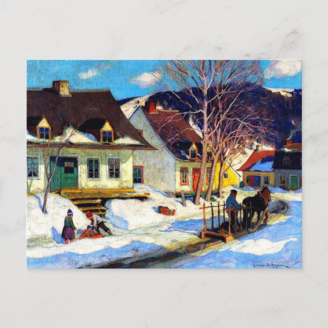 Clarence Gagnon - Dorf Quebec Postkarte (Vorderseite)