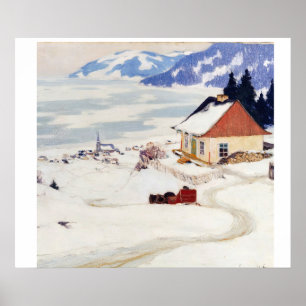 Clarence Gagnon La Carriole Poster