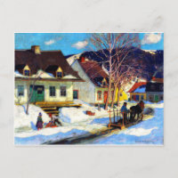 Clarence Gagnon - Une Carte Postale Du Village De 