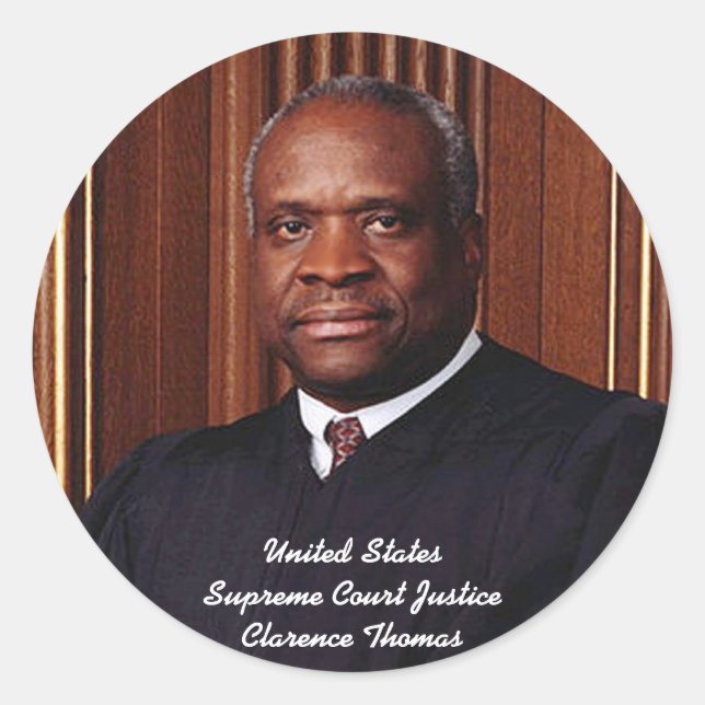 Clarence Thomas, Richter am Obersten Gerichtshof d Runder Aufkleber (Vorderseite)