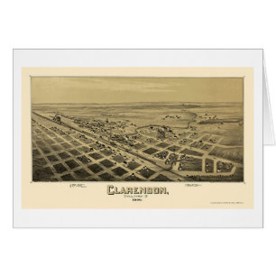 Clarendon, carte panoramique de TX - 1890