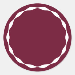 Claret Blank Circle Custom Spice Container Sticker