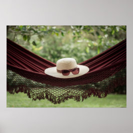 Claret Hammock Sun Hat Sonnenbrillen Poster
