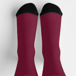 Claret Solid Blank Color Socken