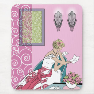 Clarices Brief - Art Deco Mode Design Mousepad