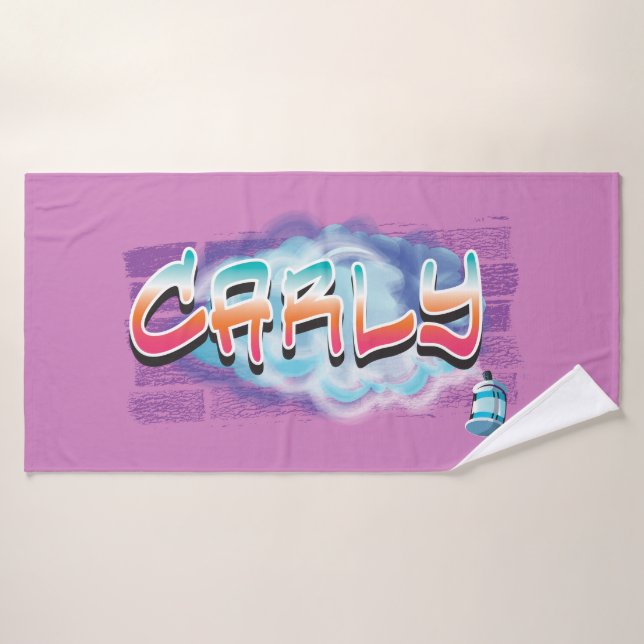 Clarifier votre nom Graffiti Bath Beach Towne (Serviette de bain)