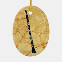 Clarinet auf ovaler hängender keramikornament