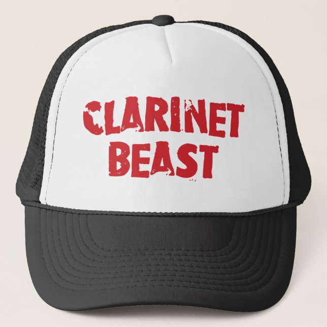 Clarinet Beast Hat Truckerkappe (Vorderseite)