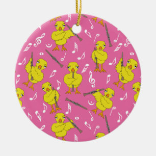 Clarinet Chick Clarinets Musiknoten Keramik Ornament