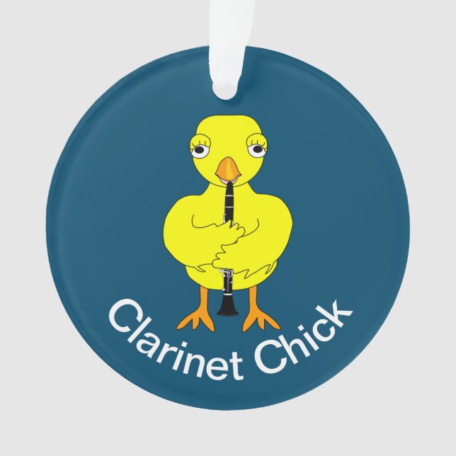 Clarinet Chick Ornament (Vorderseite)