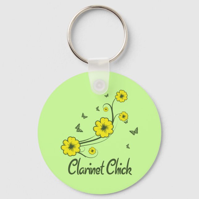 Clarinet Chick Schlüsselanhänger (Vorderseite)