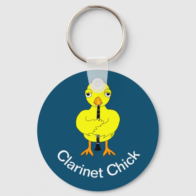 Clarinet Chick Schlüsselanhänger (Vorderseite)