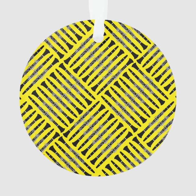 Clarinet Crosshatch Ornament (Rückseite)