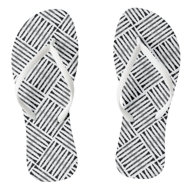 Clarinet Crosshatch Pattern Flip Flops (Fußbett)