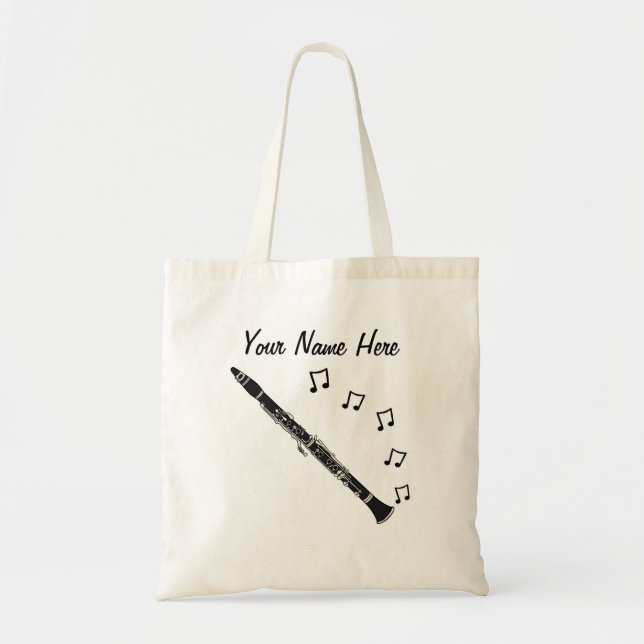 Clarinet Custom Tote Bag Clarinetist Musikergesche Tragetasche (Vorne)