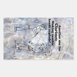 Clarinet fait exploser un autocollant rectangulair