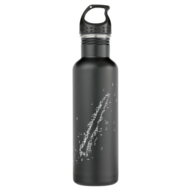 Clarinet Formed By Musical Notes Music Instrument3 Edelstahlflasche (Vorderseite)